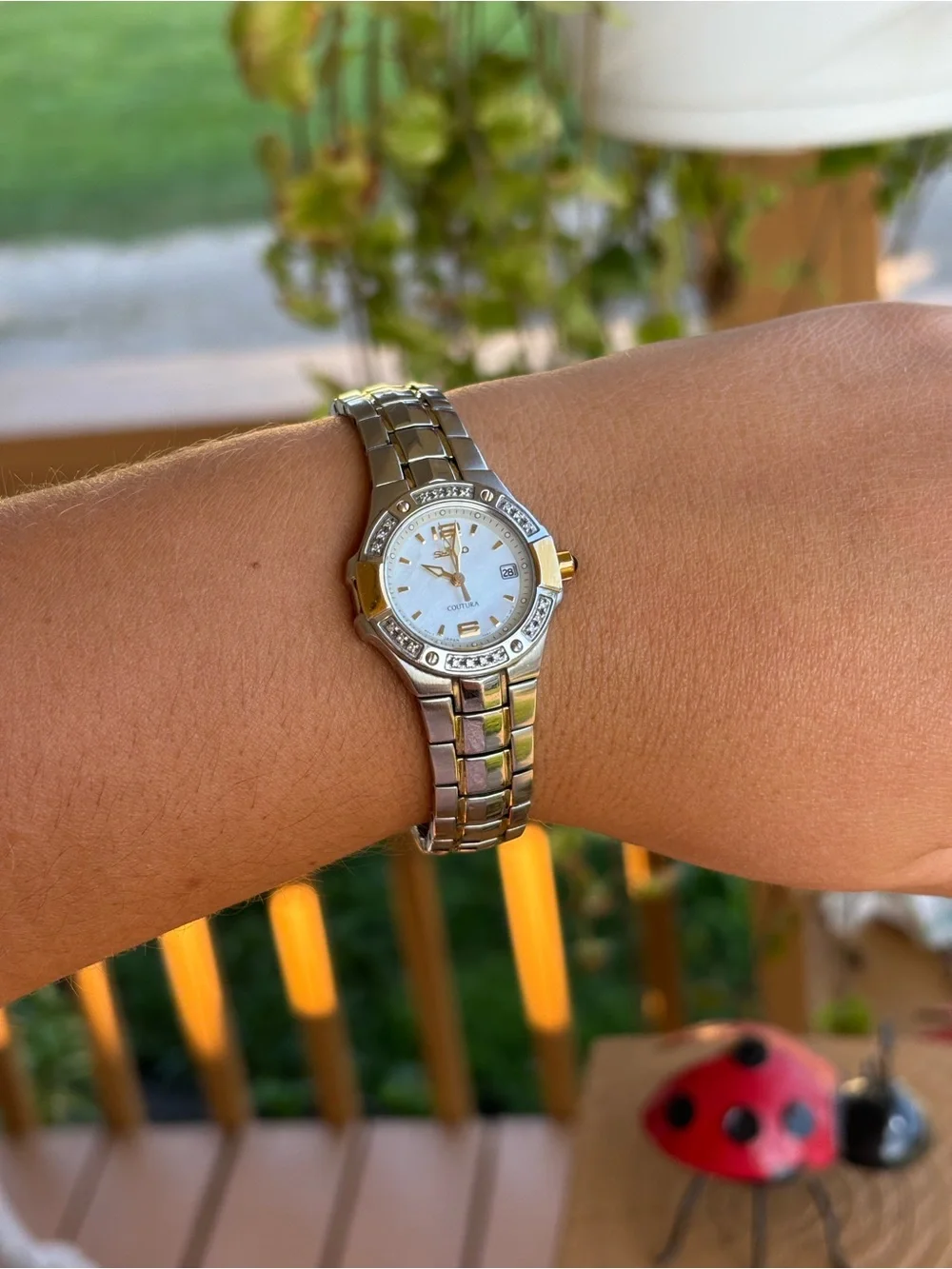 Seiko Coutura diamond Two-Tone Women's Bracelet Watch - Silver & Gold
